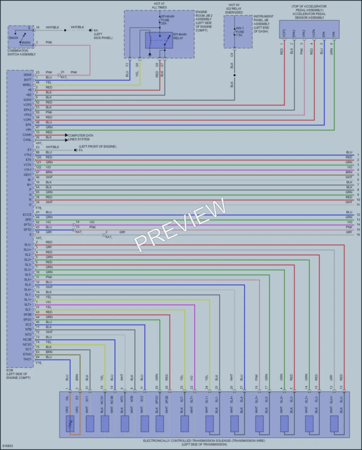 2023 Lexus IS300 Transmission wiring diagram preview