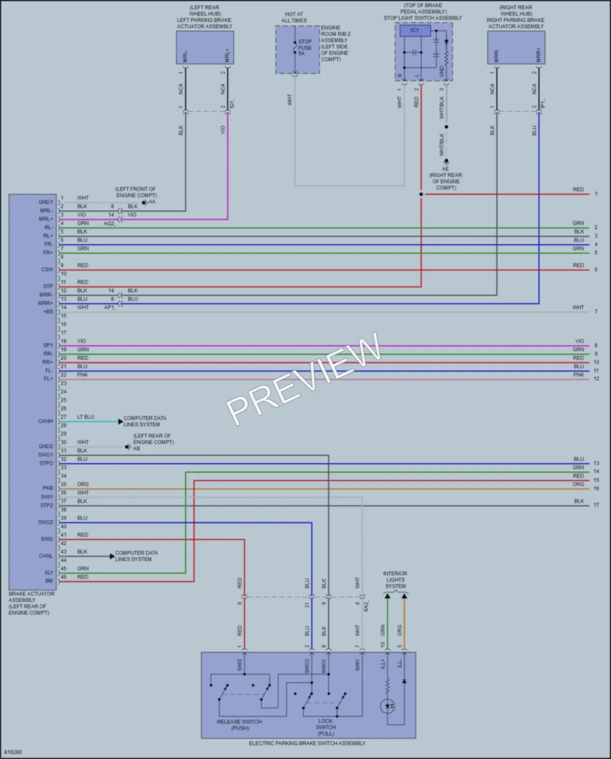 2023 Lexus IS350 Anti Lock Brakes wiring diagram preview