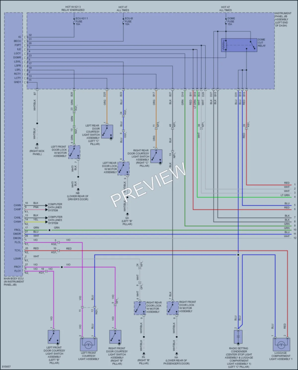 2023 Lexus IS350 Interior Lights wiring diagram preview