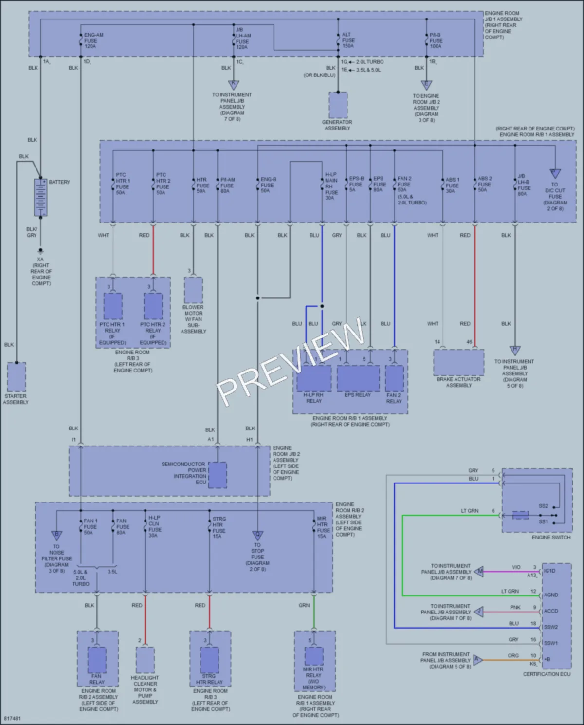 2023 Lexus IS350 Power Distribution wiring diagram preview