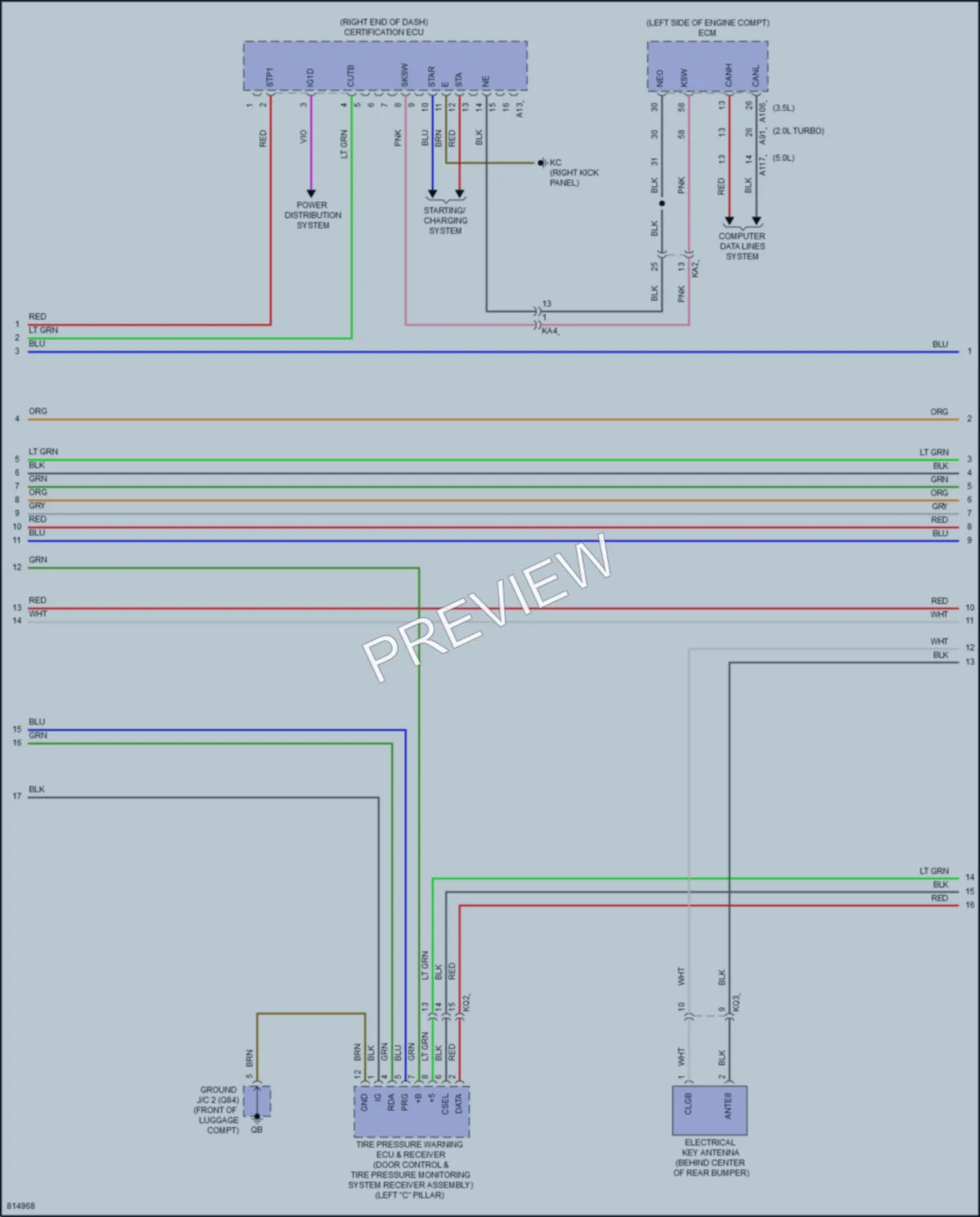 2023 Lexus IS350 Power Door Locks wiring diagram preview
