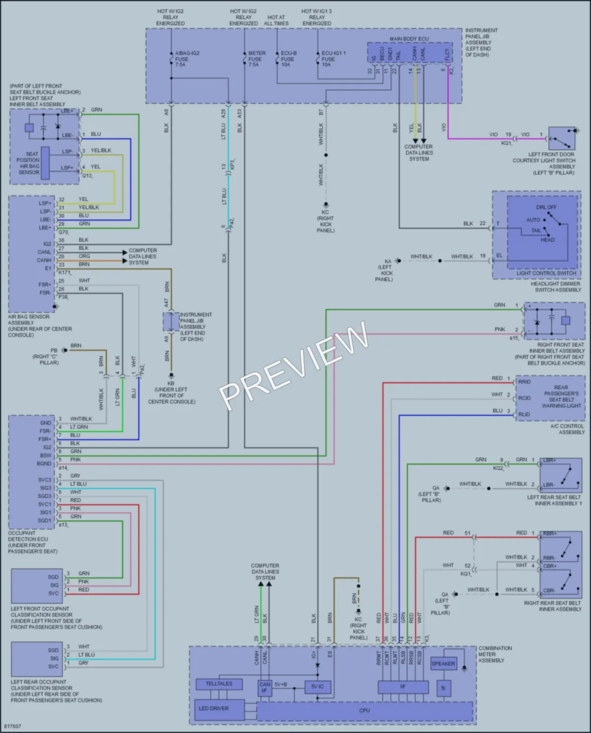 2023 Lexus IS350 Warning Systems wiring diagram preview