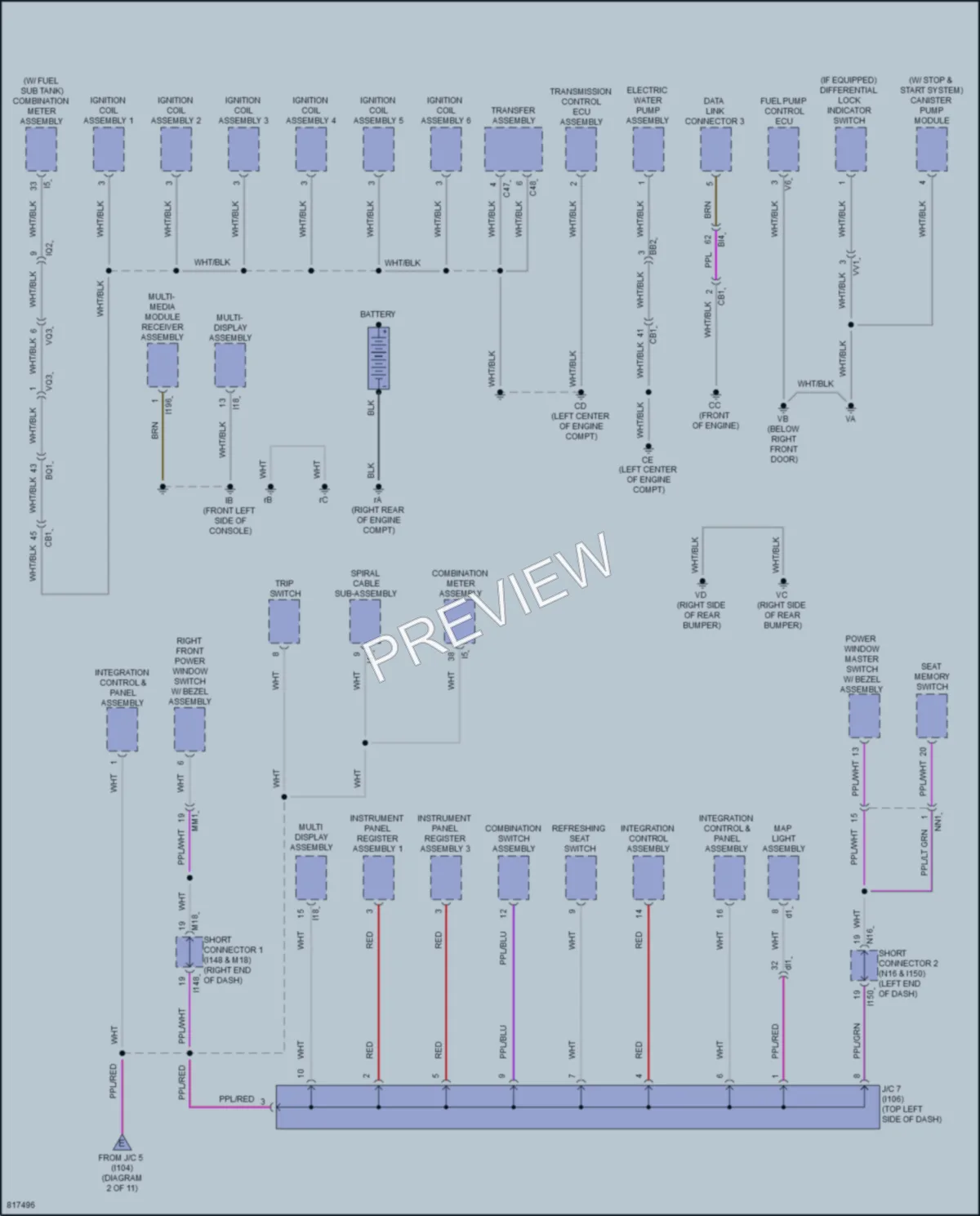 2023 Lexus LX600 Ground Distribution wiring diagram preview