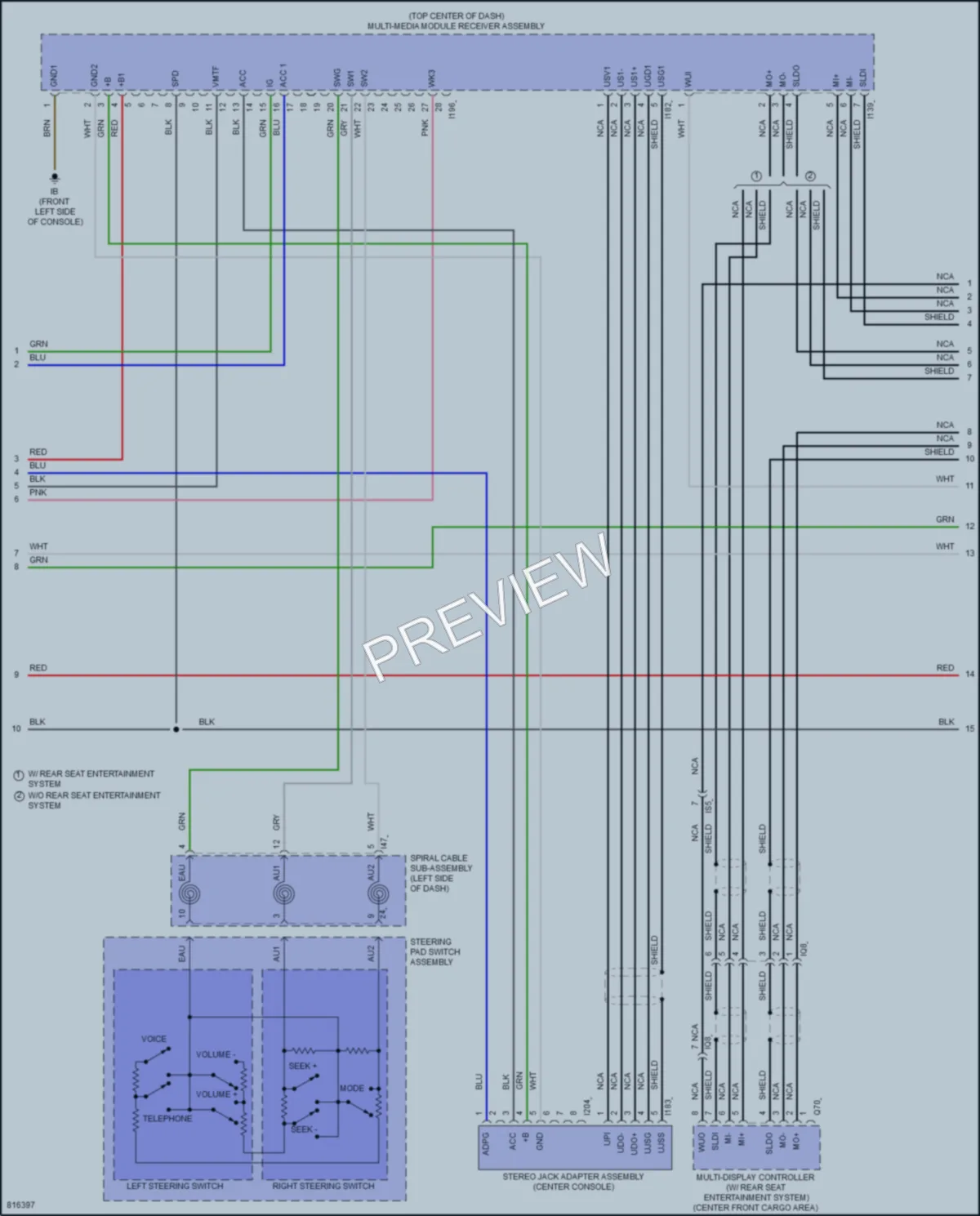 2023 Lexus LX600 Navigation wiring diagram preview