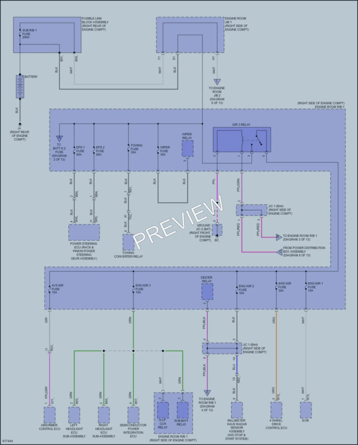 2023 Lexus LX600 Power Distribution wiring diagram preview