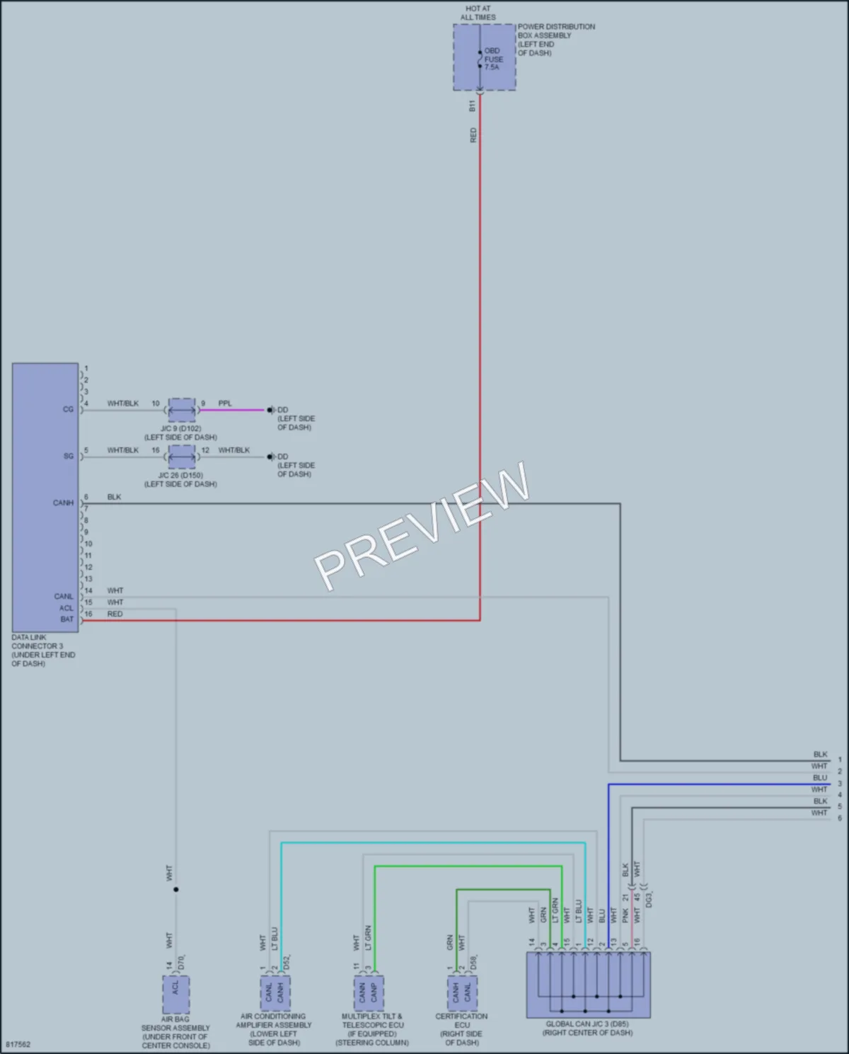 2023 Lexus NX250 Computer Data Lines wiring diagram preview