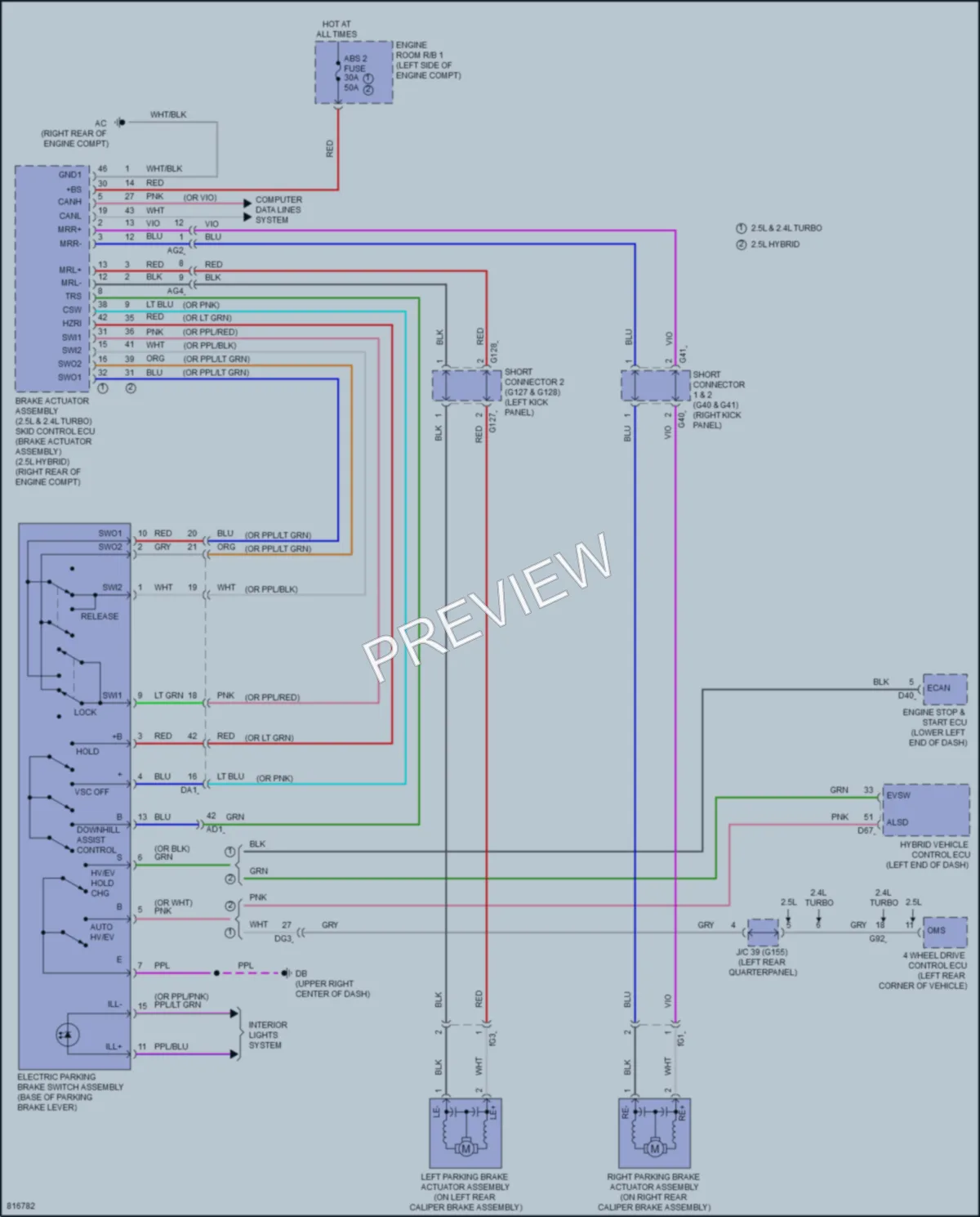 2023 Lexus NX250 Shift Interlock wiring diagram preview