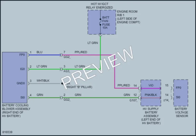 2023 Lexus NX350h Cooling Fan wiring diagram preview