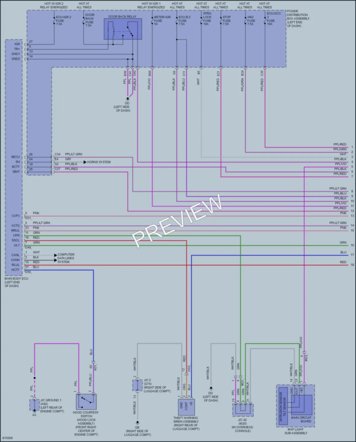 2023 Lexus NX450h Anti Theft wiring diagram preview