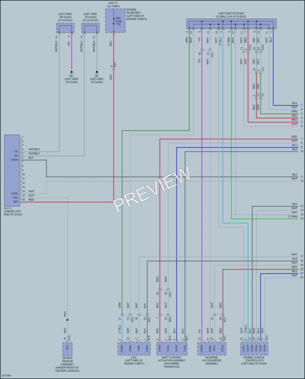 2023 Lexus NX450h Computer Data Lines wiring diagram preview