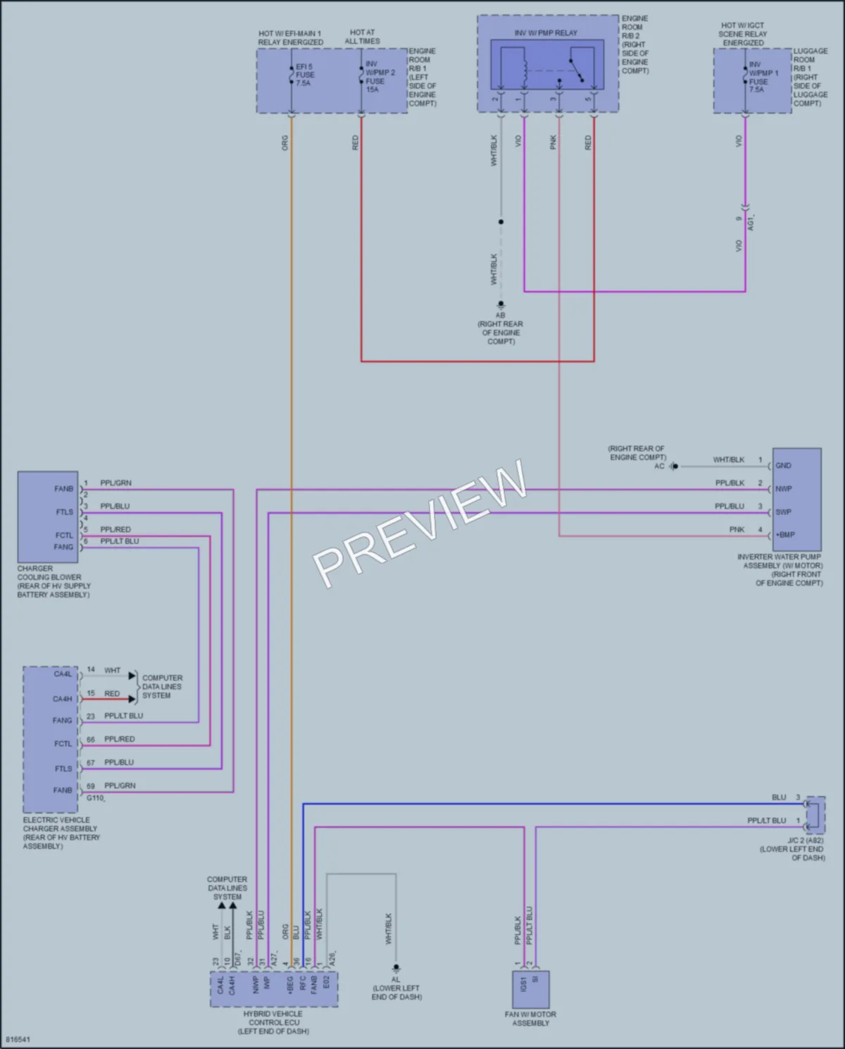 2023 Lexus NX450h Cooling Fan wiring diagram preview