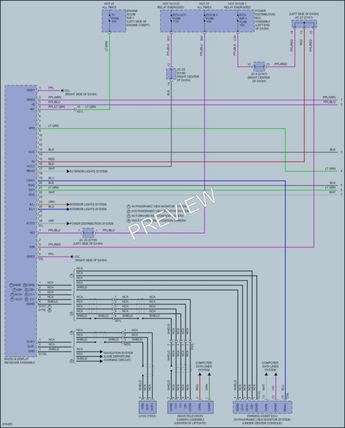 2023 Lexus NX450h Radio wiring diagram preview