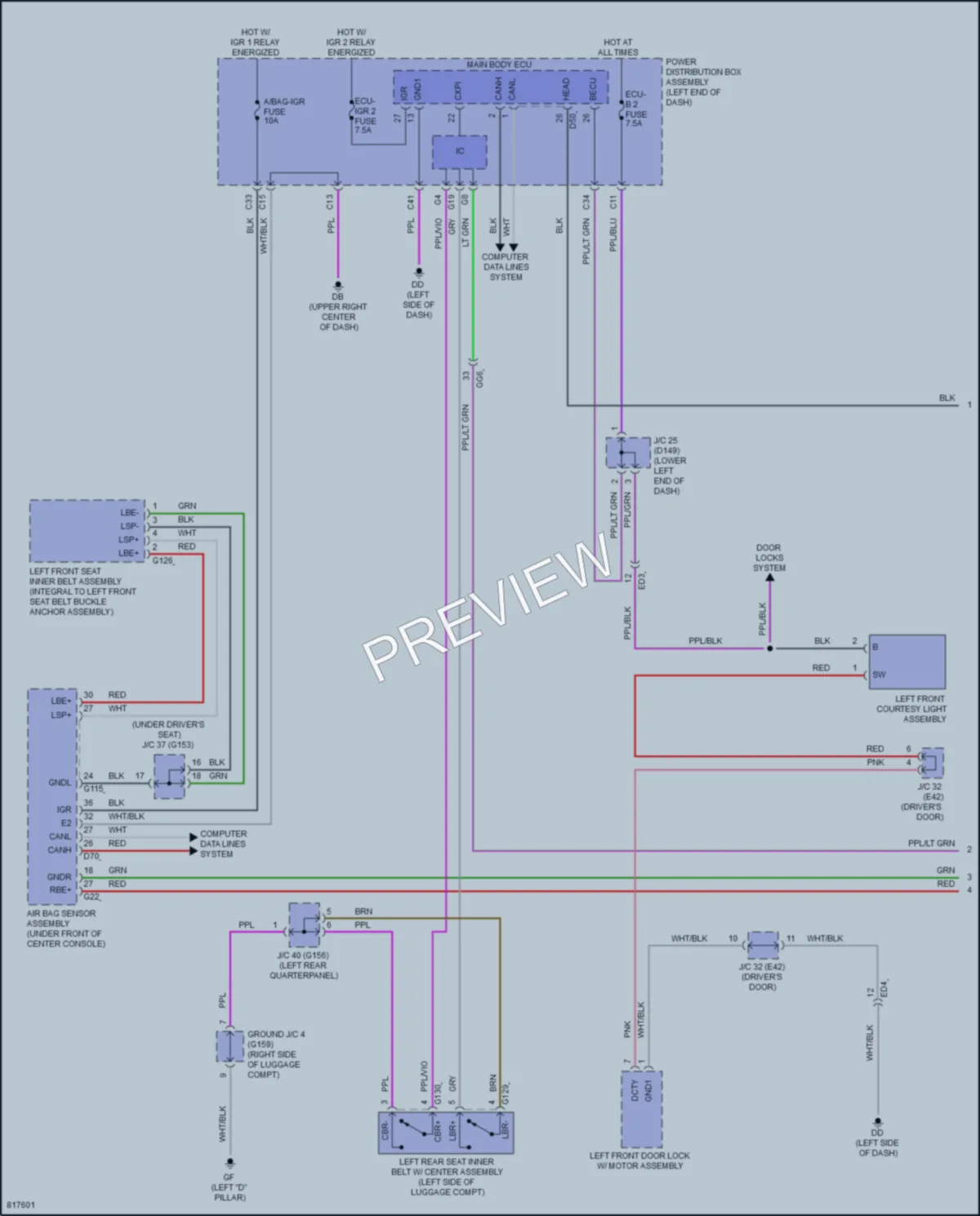 2023 Lexus NX450h Warning Systems wiring diagram preview