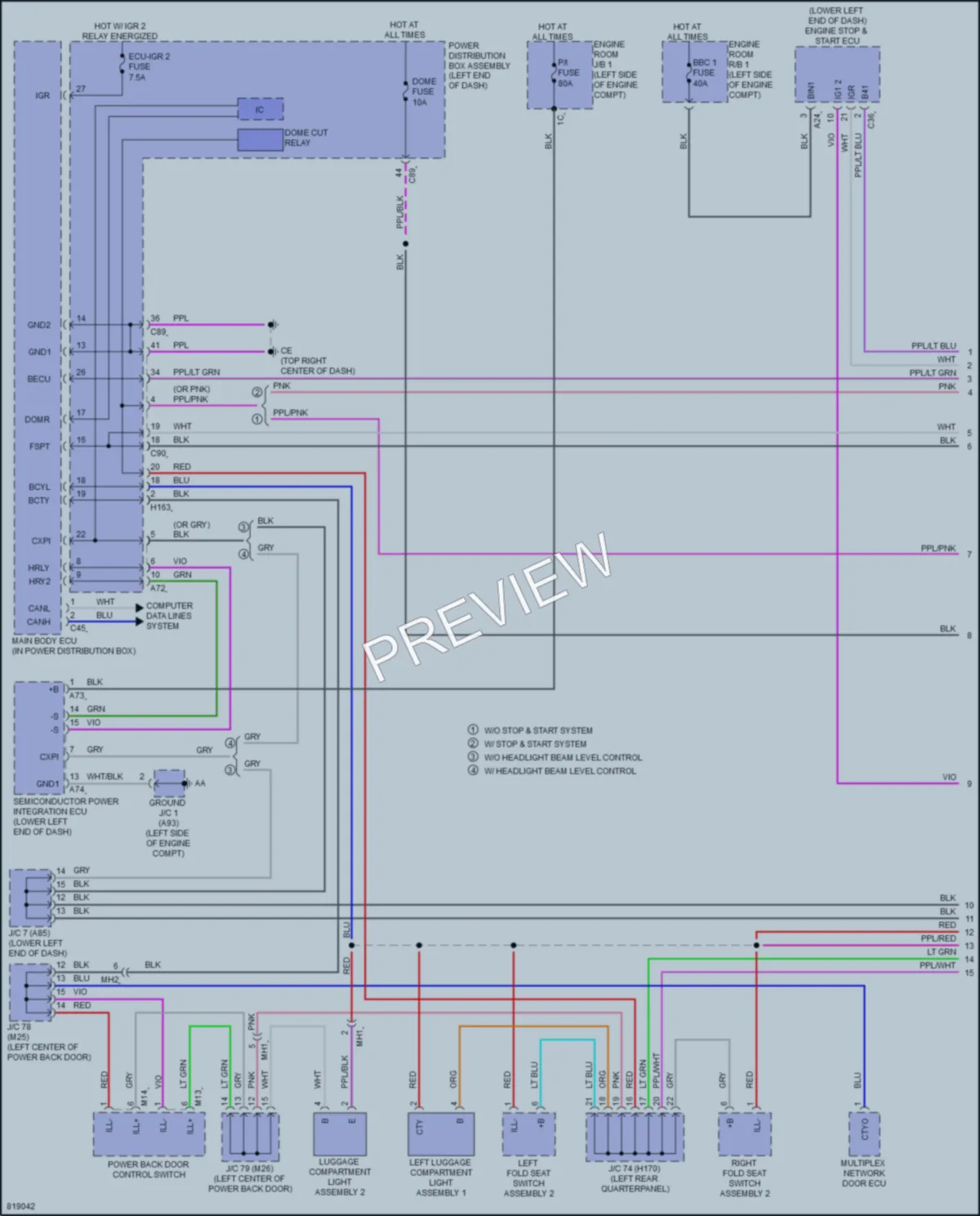 2023 Lexus RX350 Interior Lights wiring diagram preview