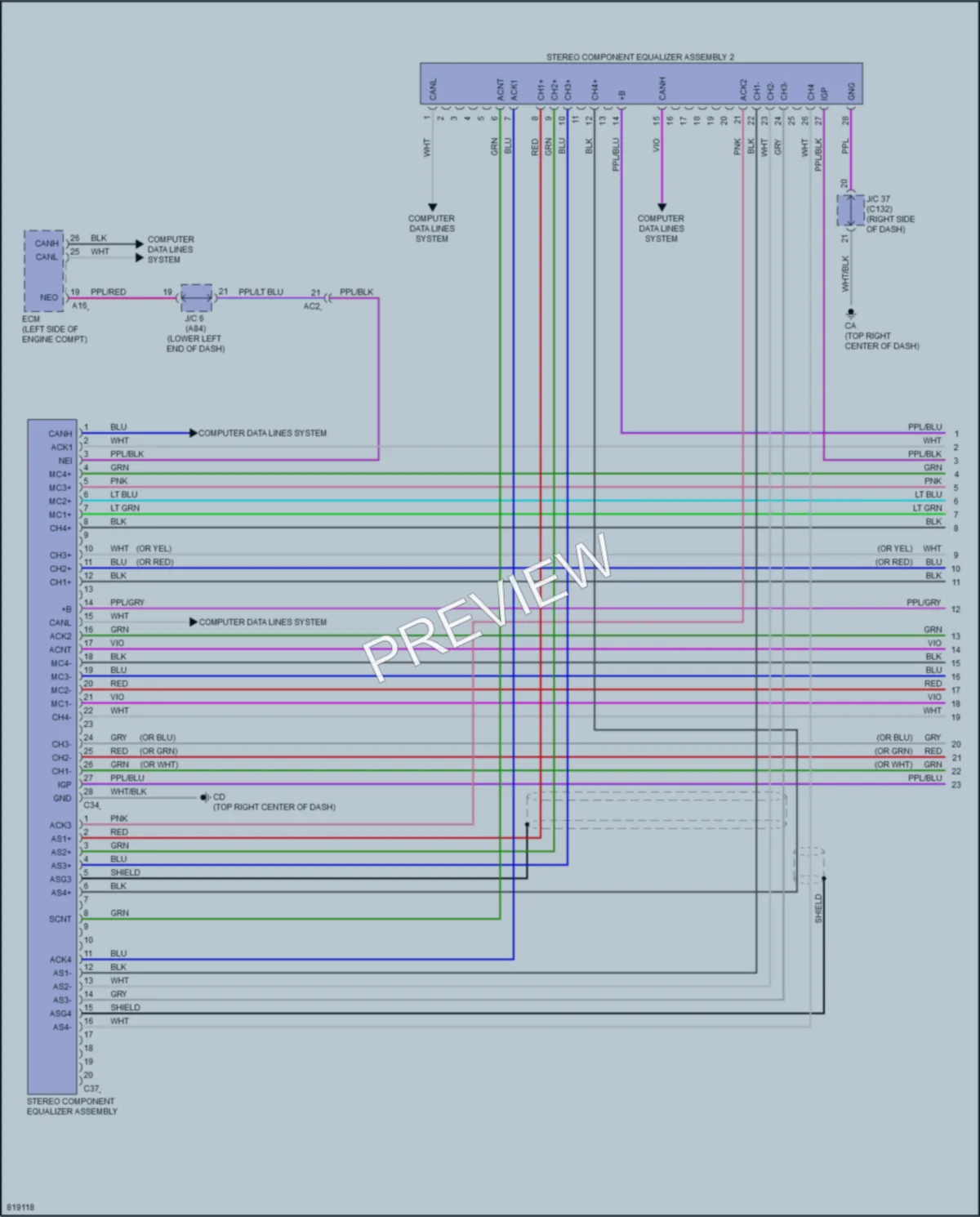 2023 Lexus RX350 Radio wiring diagram preview