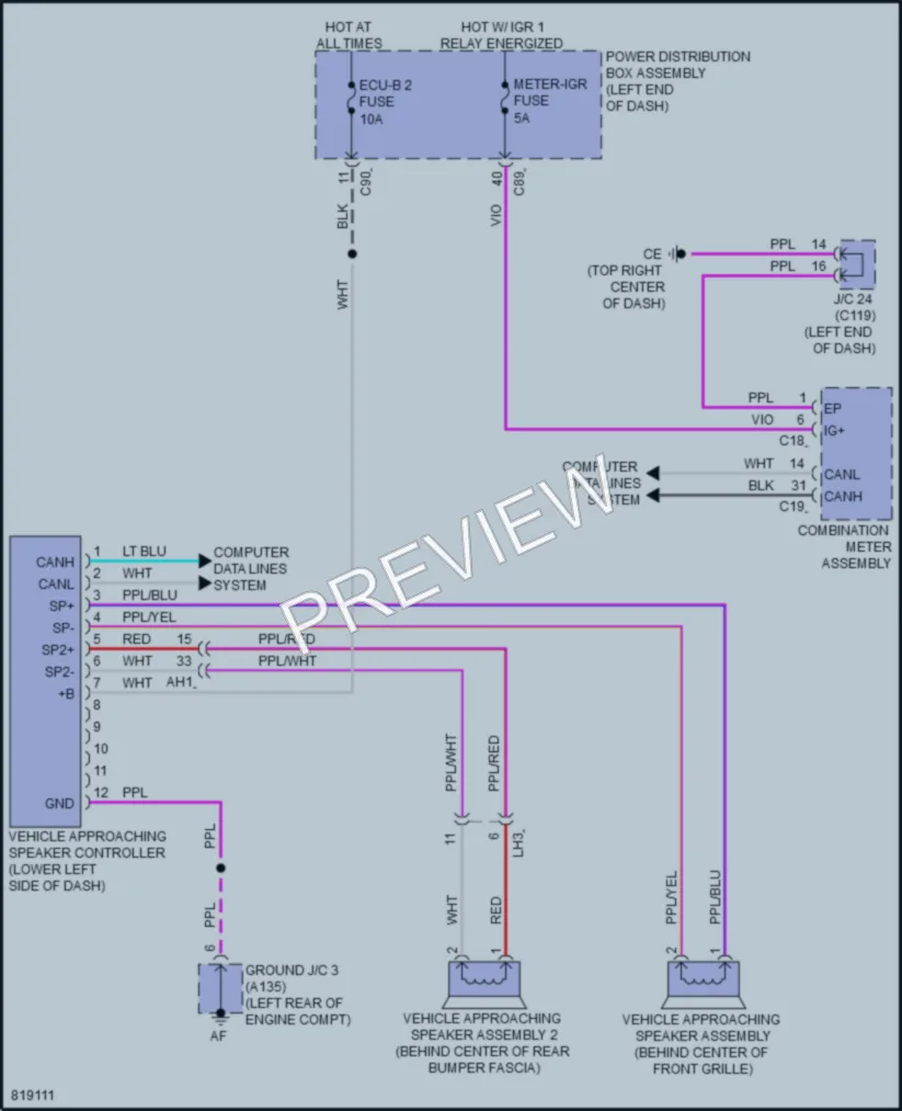 2023 Lexus RX350h Active Bodyworks wiring diagram preview