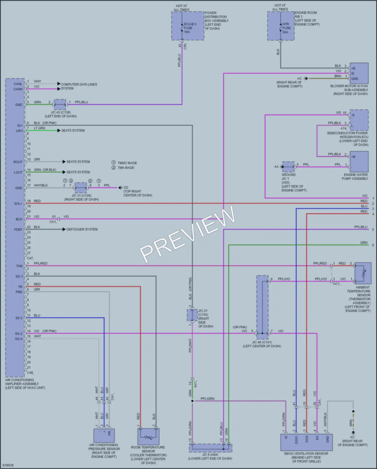 2023 Lexus RX500h Air Conditioning wiring diagram preview