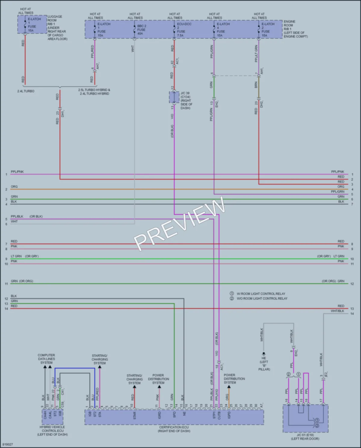 2023 Lexus RX500h Anti Theft wiring diagram preview
