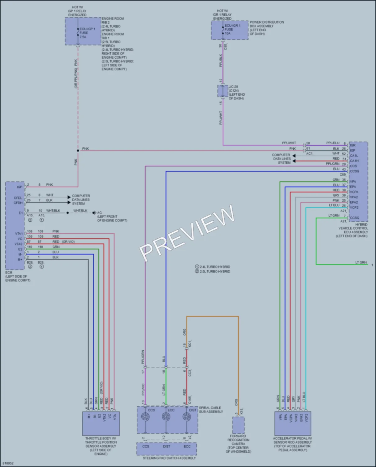 2023 Lexus RX500h Cruise Control wiring diagram preview