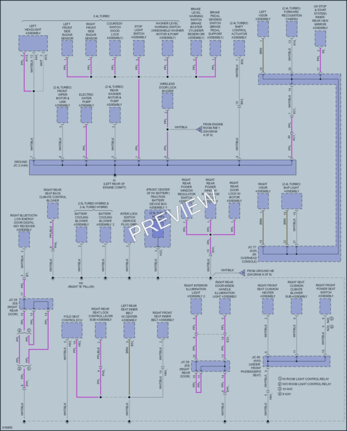 2023 Lexus RX500h Ground Distribution wiring diagram preview