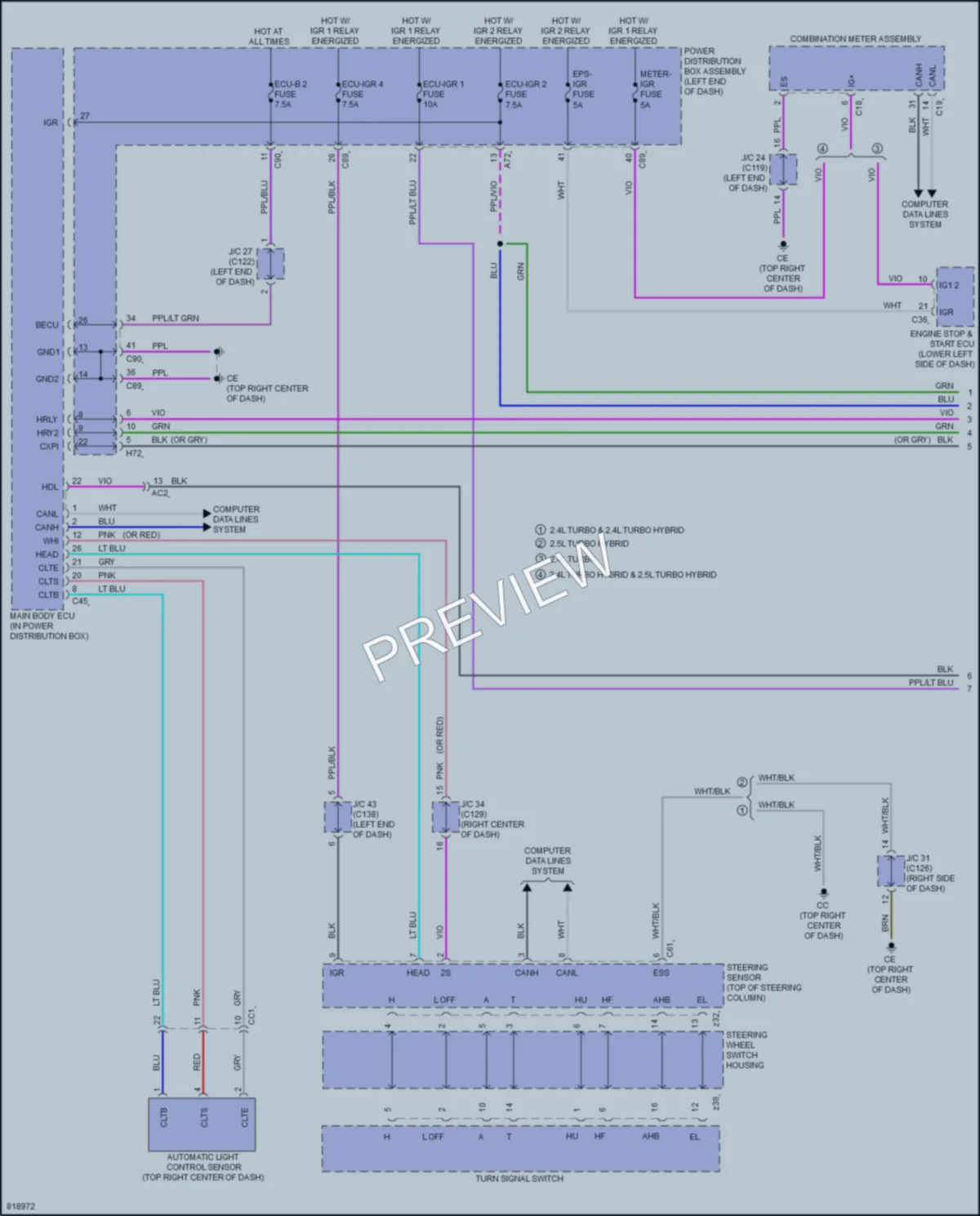 2023 Lexus RX500h Headlights wiring diagram preview
