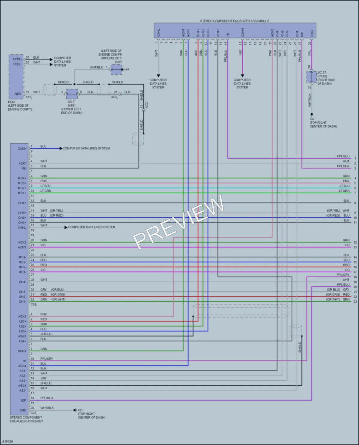 2023 Lexus RX500h Radio wiring diagram preview