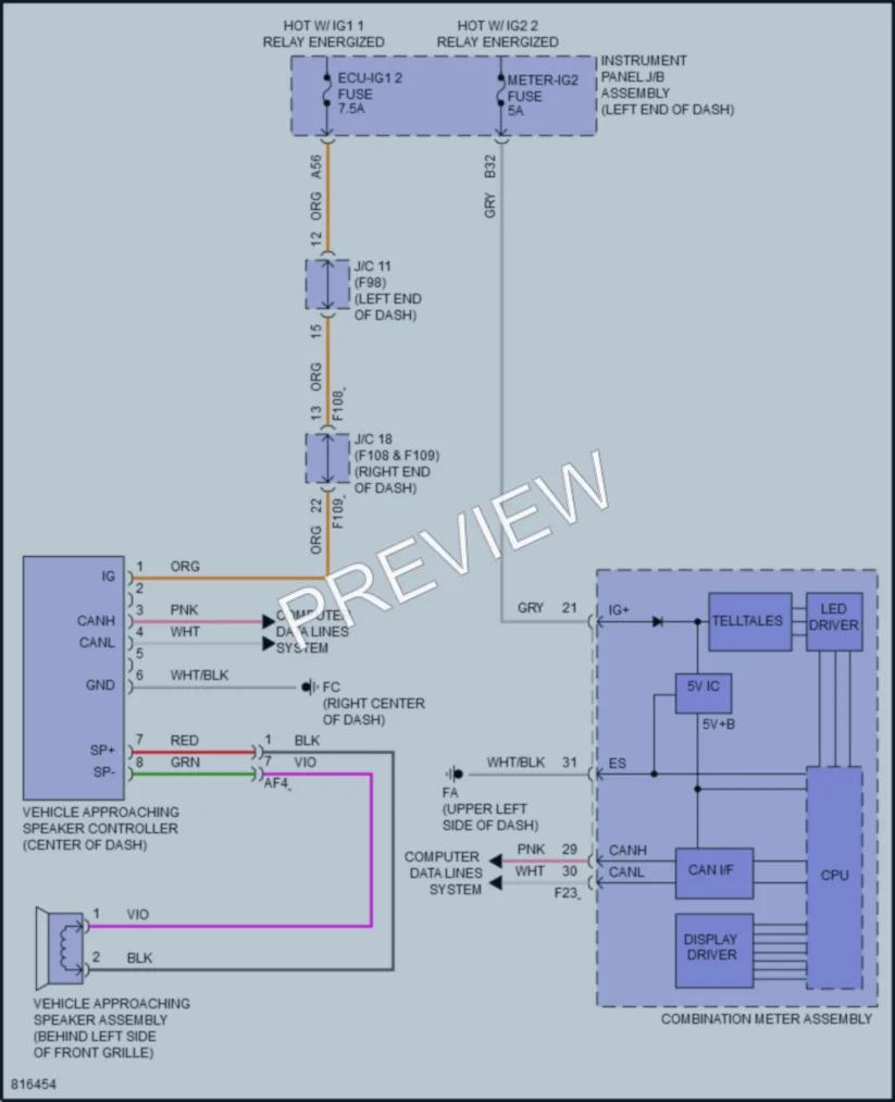 2023 Lexus UX250h Active Bodyworks wiring diagram preview