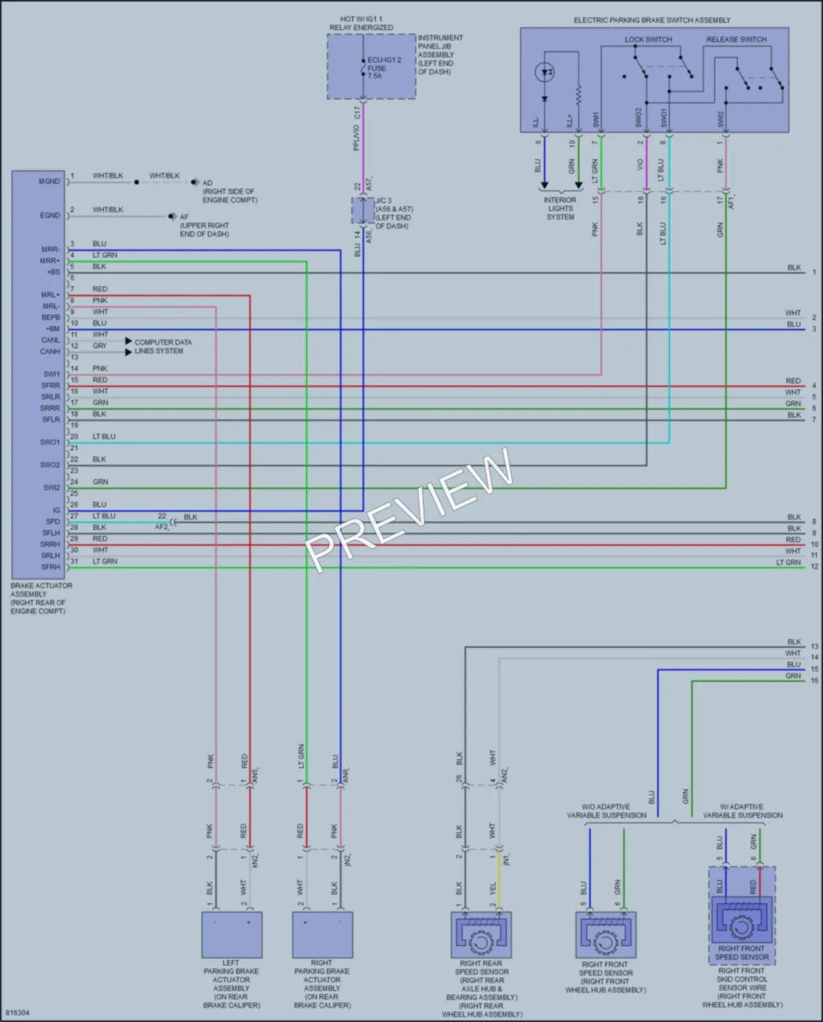2023 Lexus UX250h Anti Lock Brakes wiring diagram preview