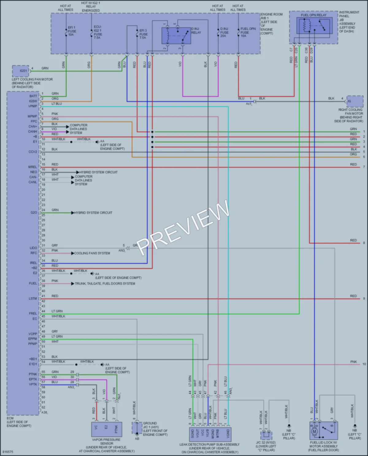 2023 Lexus UX250h Engine Performance wiring diagram preview