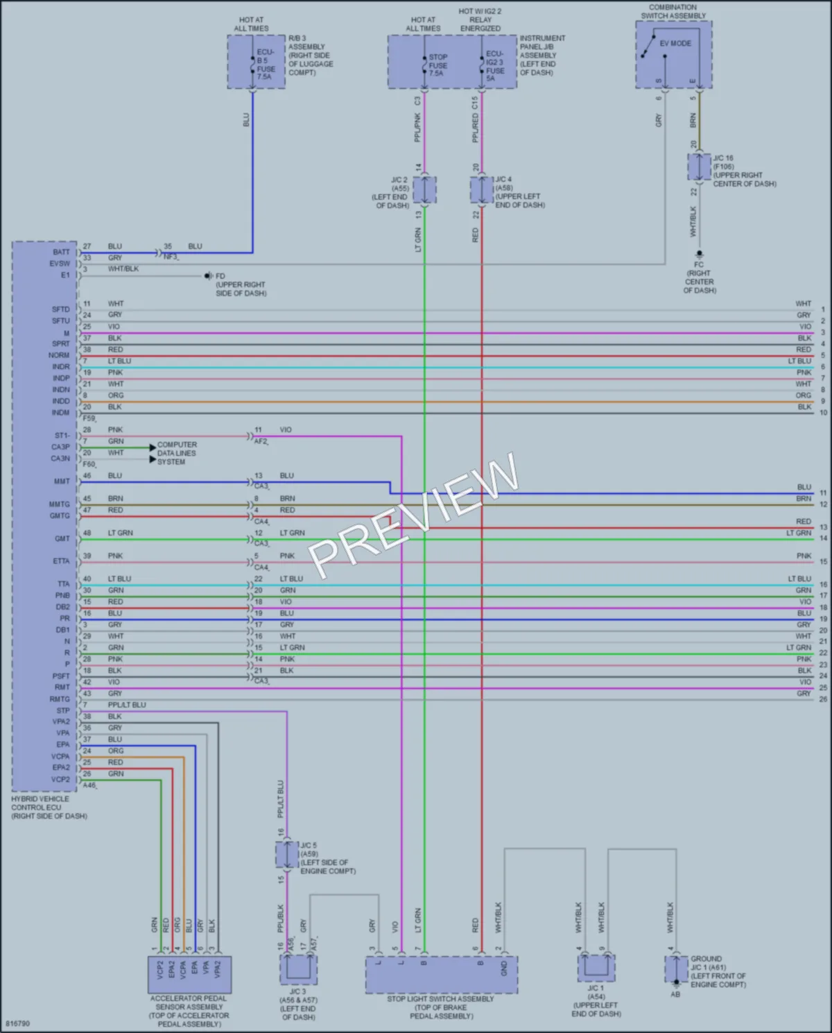 2023 Lexus UX250h Transmission wiring diagram preview
