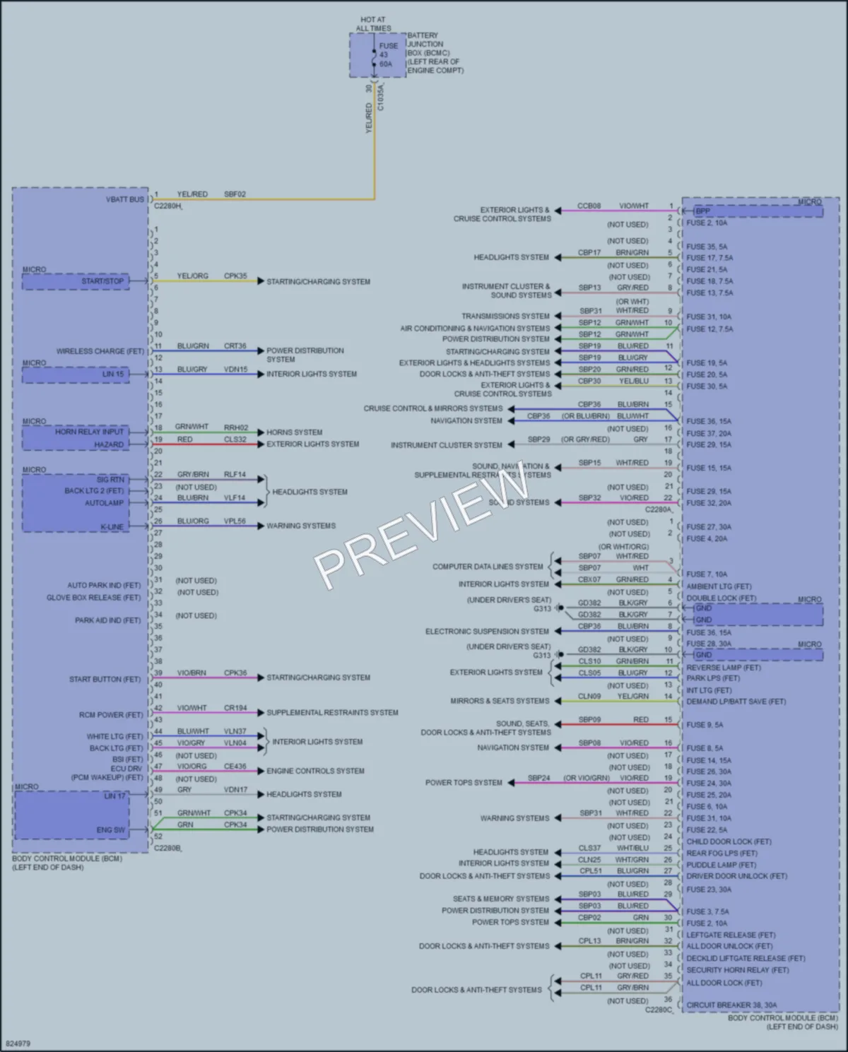 2023 Lincoln Aviator Body Control Modules wiring diagram preview