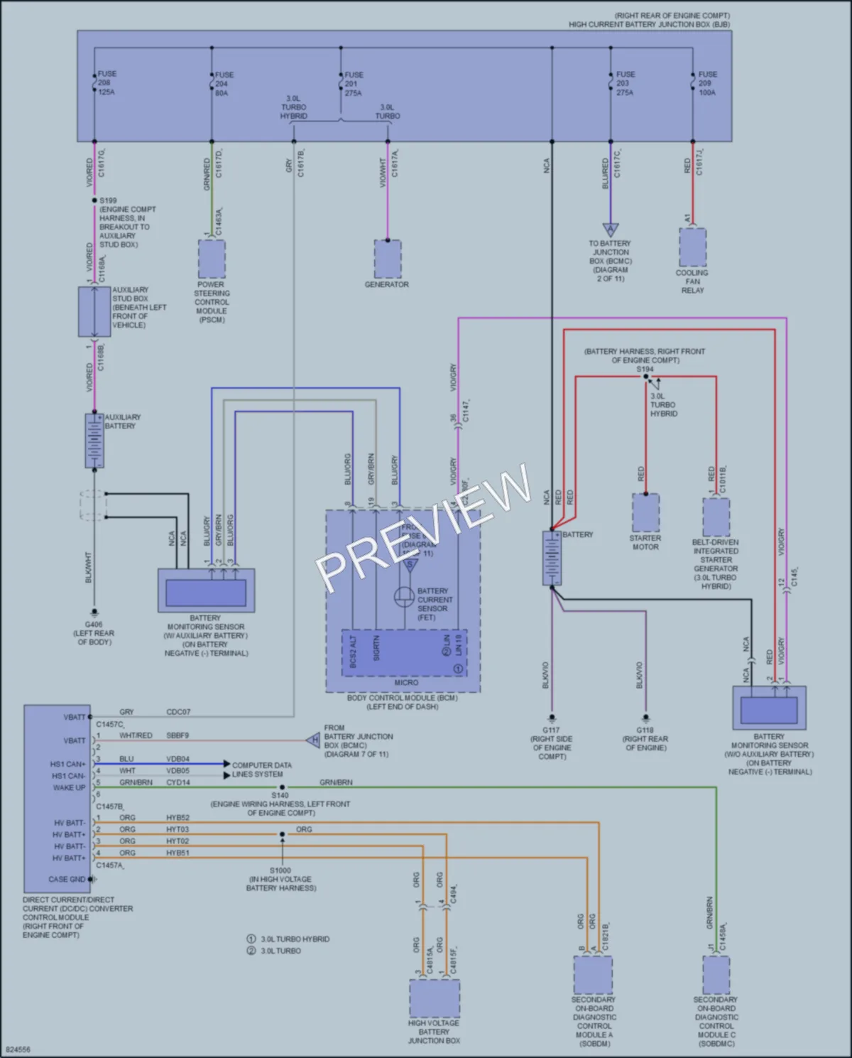 2023 Lincoln AviatorPlugIn Power Distribution wiring diagram preview