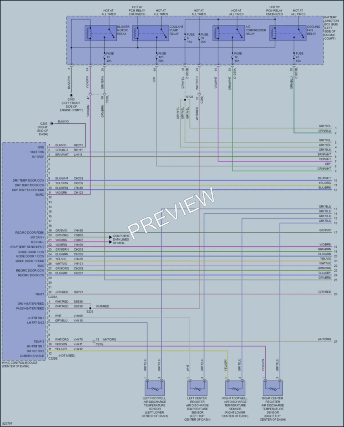 2023 Lincoln Corsair Air Conditioning wiring diagram preview