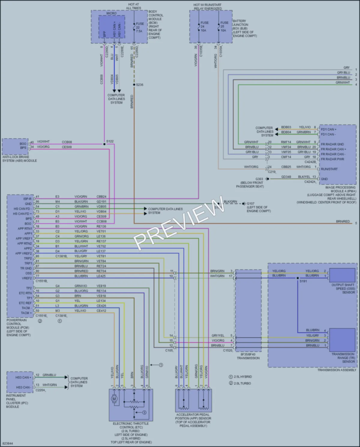 2023 Lincoln Corsair Cruise Control wiring diagram preview