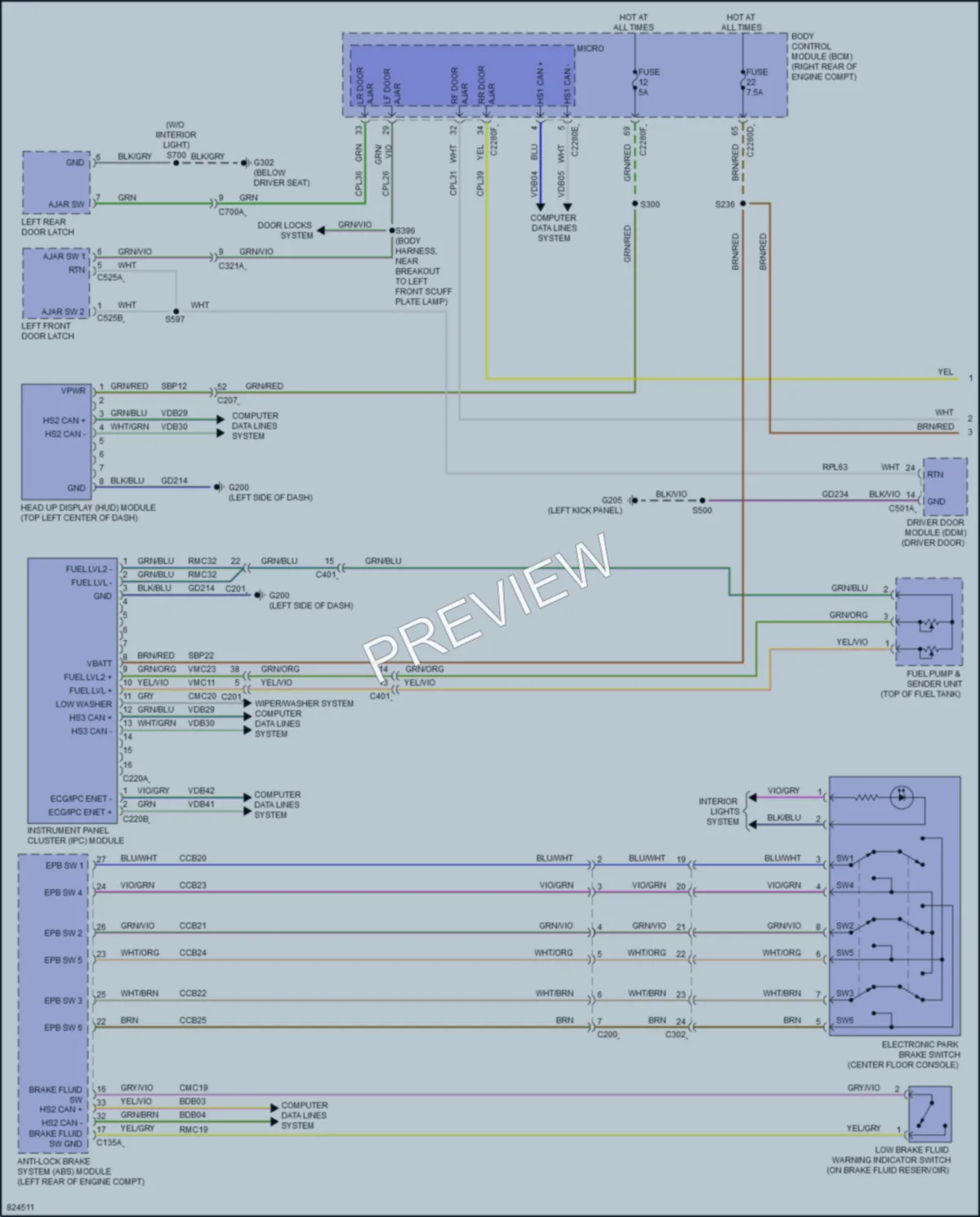 2023 Lincoln Corsair Instrument Cluster wiring diagram preview
