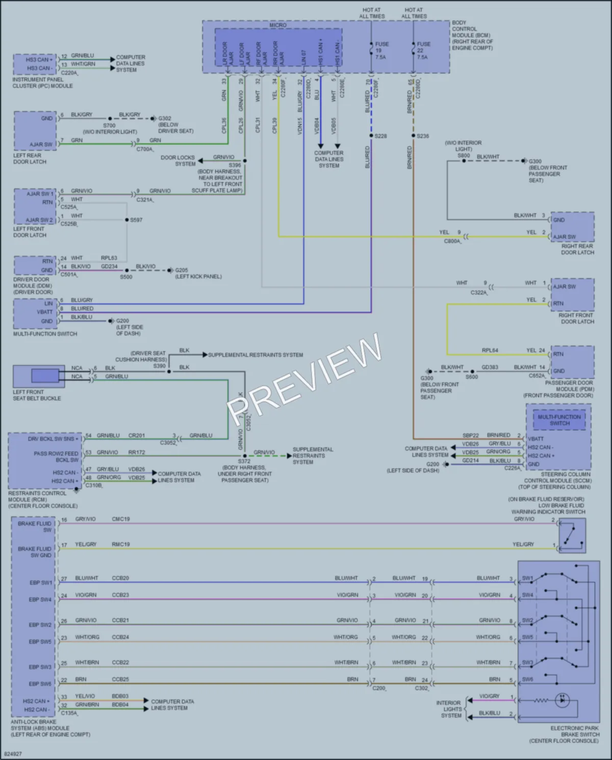 2023 Lincoln Corsair Warning Systems wiring diagram preview