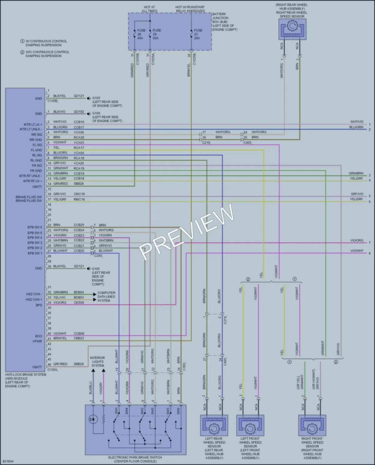 2023 Lincoln CorsairPlugIn Anti Lock Brakes wiring diagram preview
