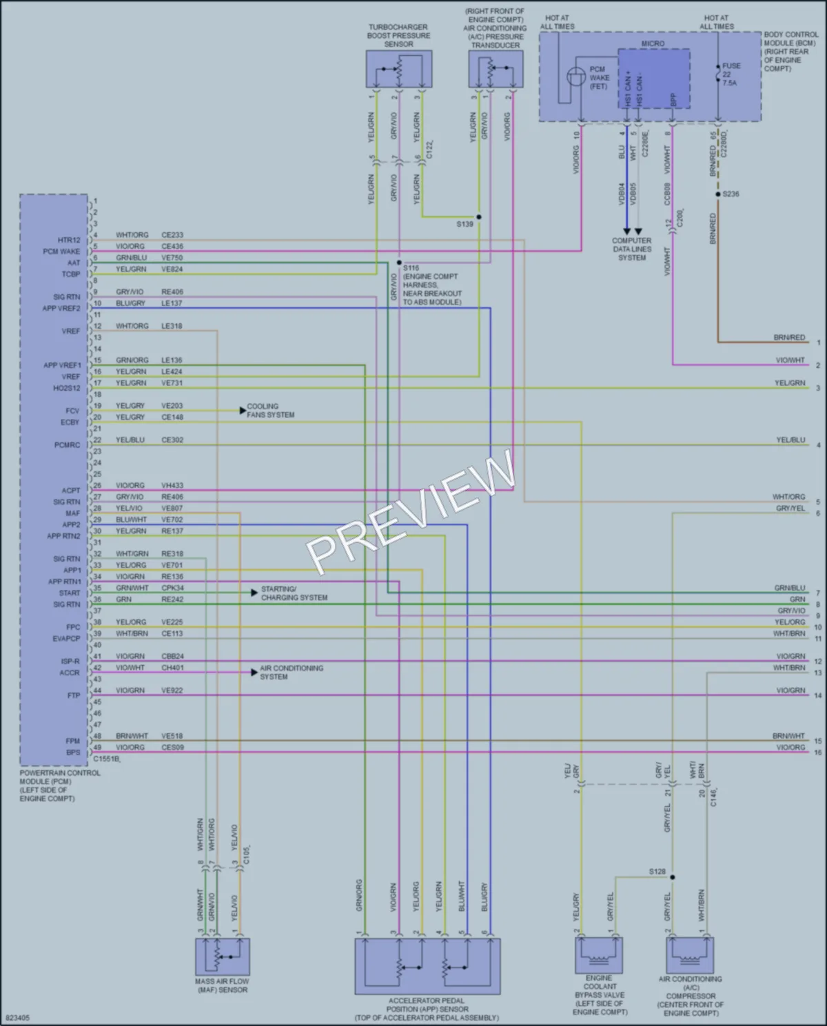 2023 Lincoln CorsairPlugIn Engine Performance wiring diagram preview