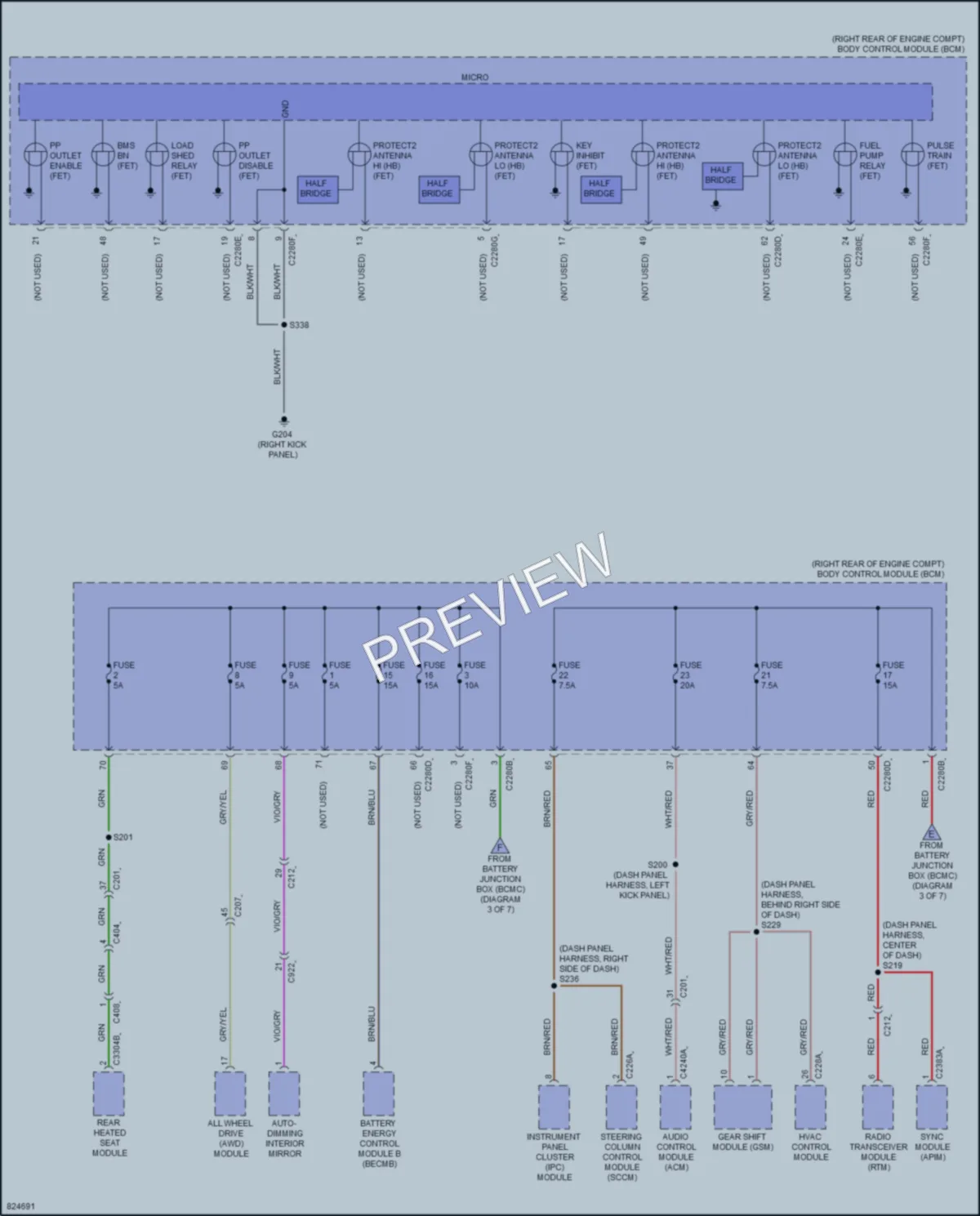 2023 Lincoln CorsairPlugIn Power Distribution wiring diagram preview