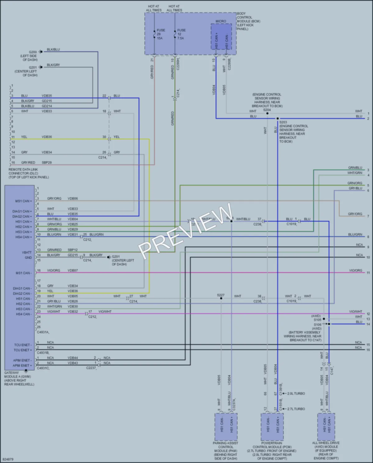2023 Lincoln Nautilus Computer Data Lines wiring diagram preview