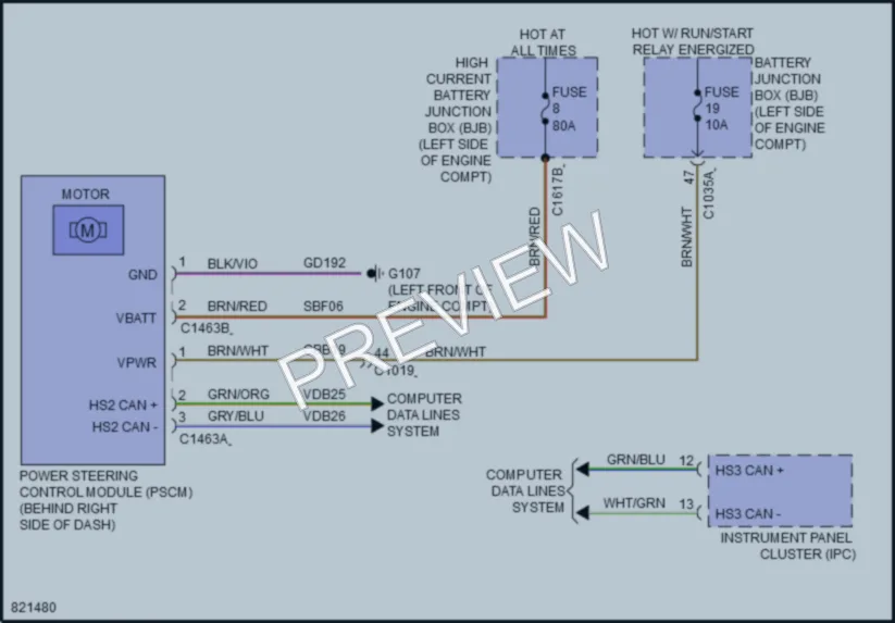 2023 Lincoln Nautilus Electronic Power Steering wiring diagram preview