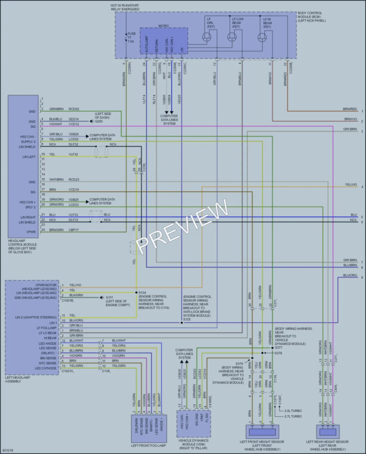2023 Lincoln Nautilus Headlights wiring diagram preview