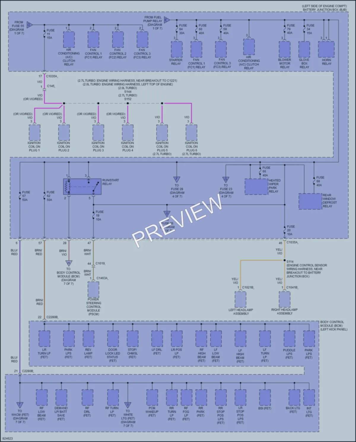 2023 Lincoln Nautilus Power Distribution wiring diagram preview