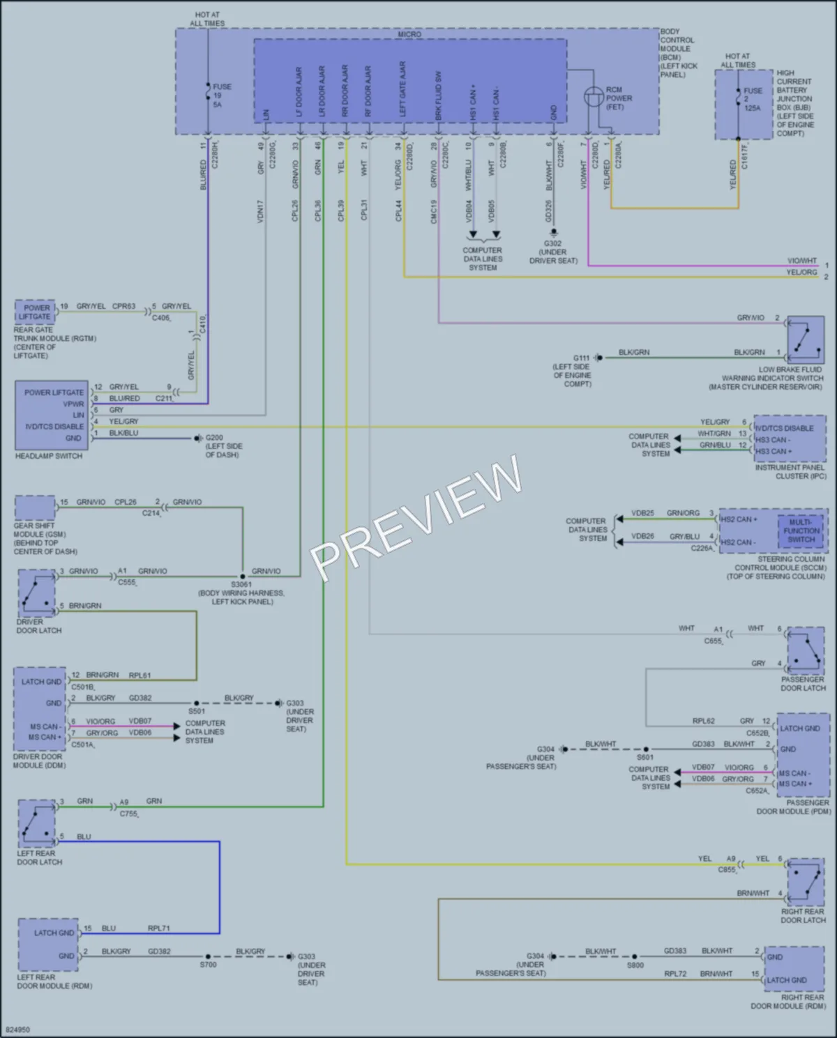 2023 Lincoln Nautilus Warning Systems wiring diagram preview