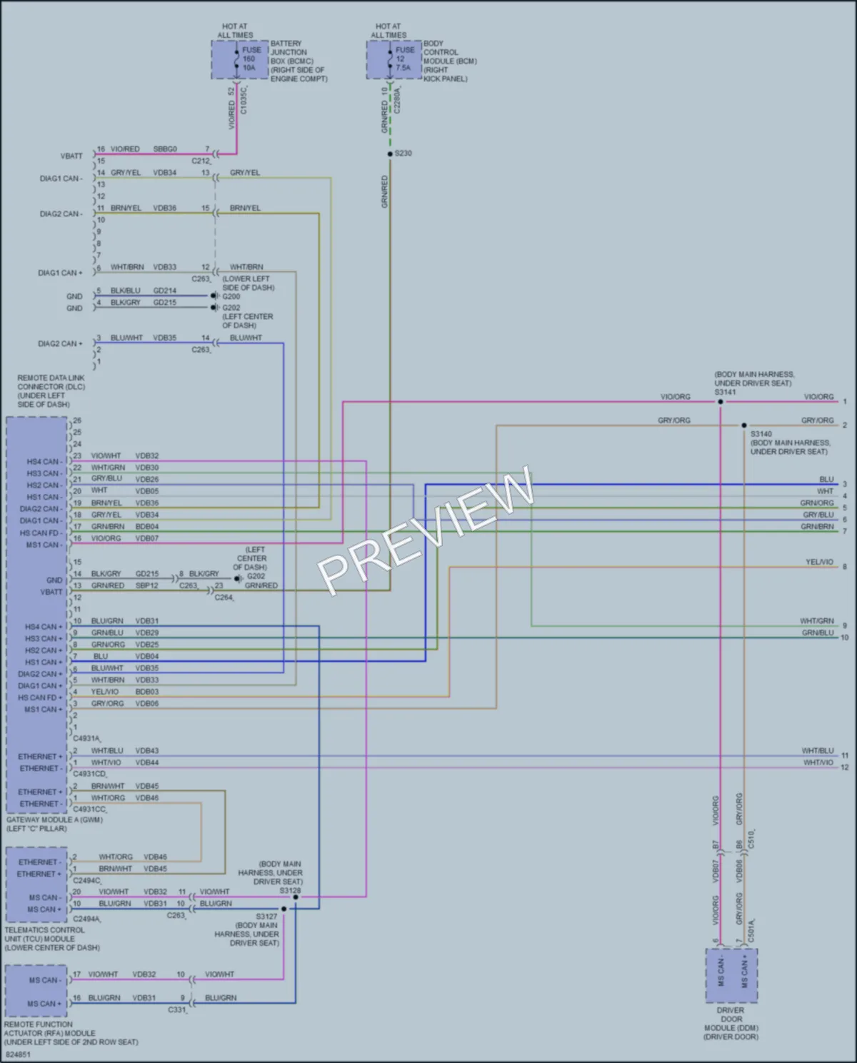 2023 Lincoln Navigator Computer Data Lines wiring diagram preview
