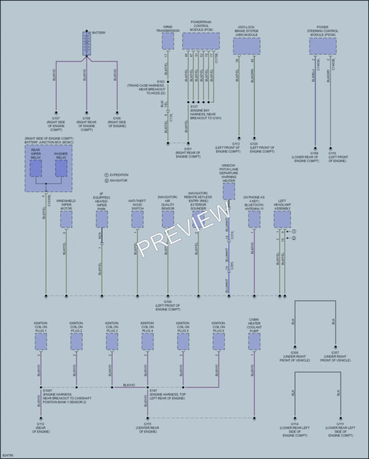2023 Lincoln NavigatorL Ground Distribution wiring diagram preview
