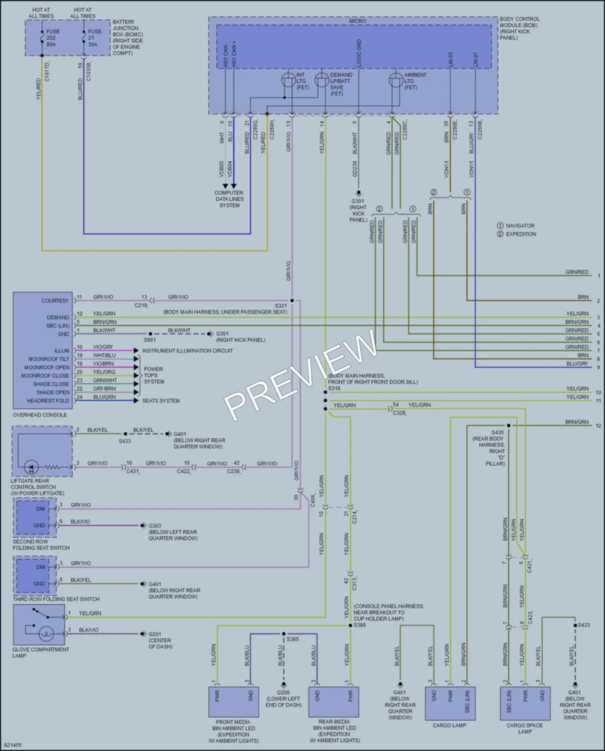 2023 Lincoln NavigatorL Interior Lights wiring diagram preview