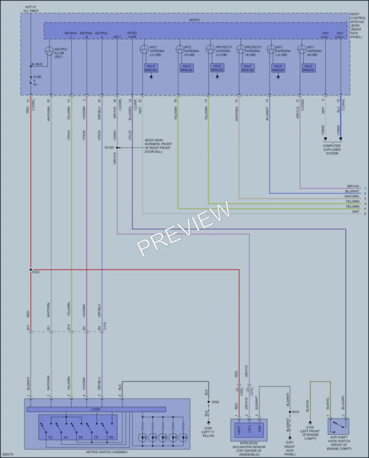 2023 Lincoln NavigatorL Power Door Locks wiring diagram preview