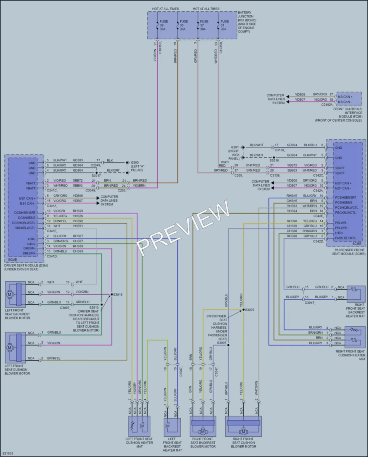 2023 Lincoln NavigatorL Power Seats wiring diagram preview