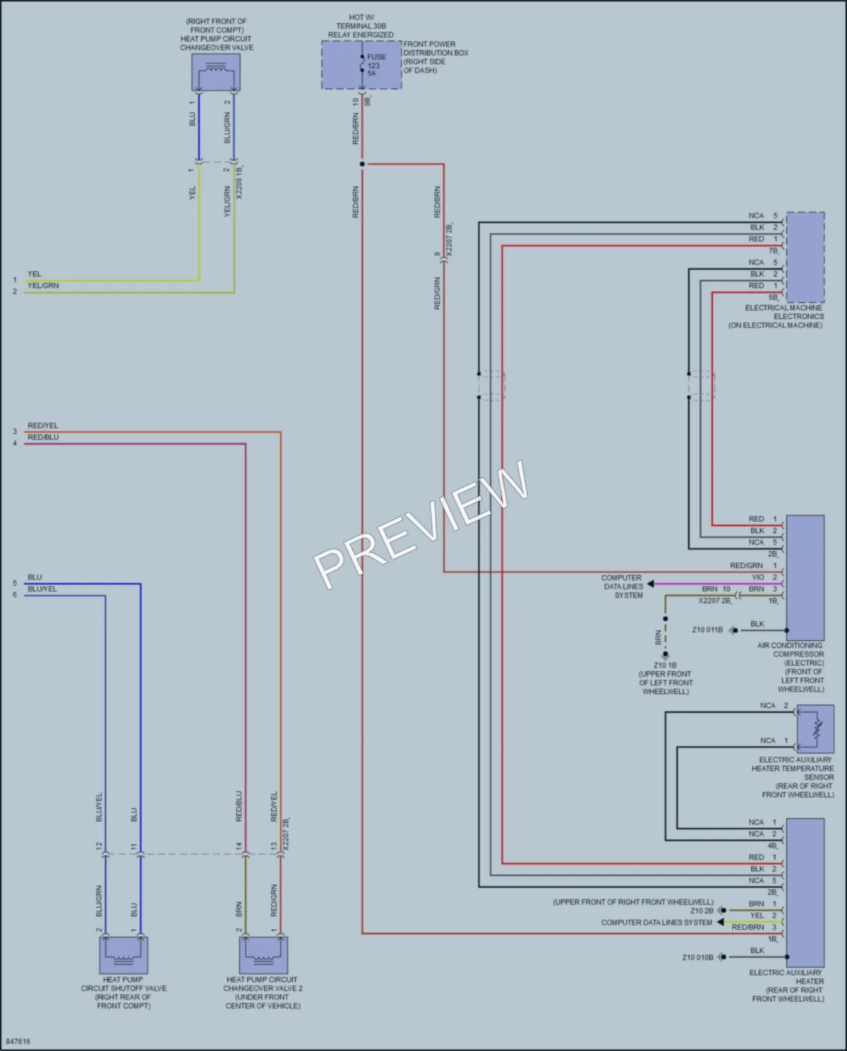 2023 MINI Cooper Air Conditioning wiring diagram preview